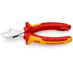 KNIPEX 73 06 160 T X-CUT® KOMPAKTNA KLIJEŠTA BOČNA IZOLIRANA S VIŠEKOMPONENTNIM ČAHURAMA KROMIRANA 160 mm