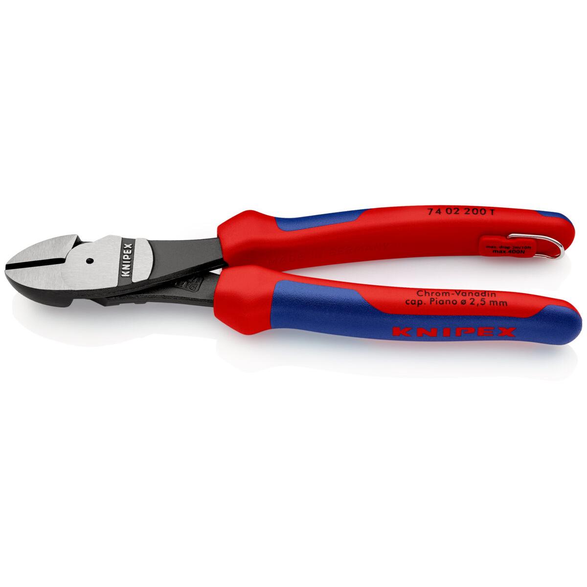 KNIPEX 74 02 200 T KLIJEŠTA BOČNA VELIKE SNAGE VIŠENAMJENSKE STEZNE ČELJUSTI 200 mm