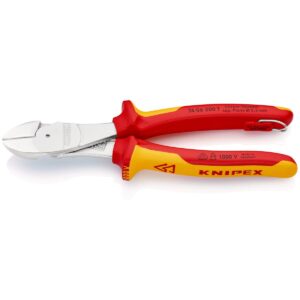 KNIPEX 74 06 200 T KLIJEŠTA BOČNA VELIKE SNAGE IZOLIRANA S VIŠEKOMPONENTNIM ČAHURAMA KROMIRANA 200 mm