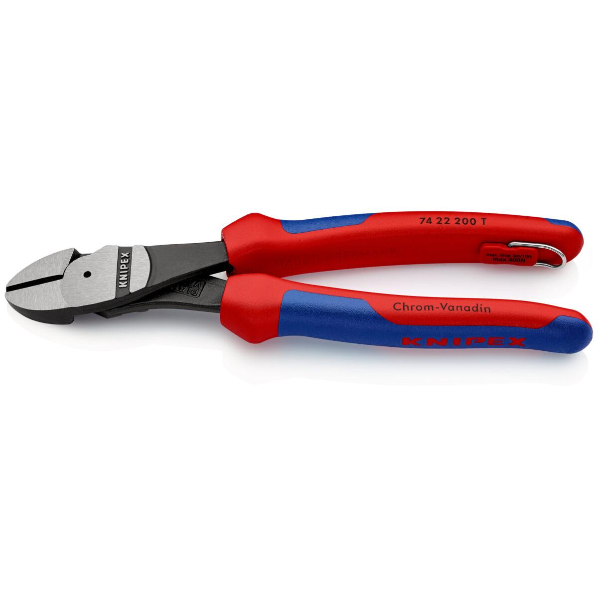 KNIPEX 74 22 200 T KLIJEŠTA BOČNA VELIKE SNAGE VIŠENAMJENSKE STEZNE ČELJUSTI 200 mm
