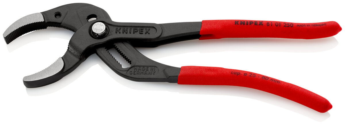 KNIPEX 81 01 250 SB Kliješta za sifon i konektore presvučena s neklizajućom plastikom crna atramentirana 250 mm - Slika 2