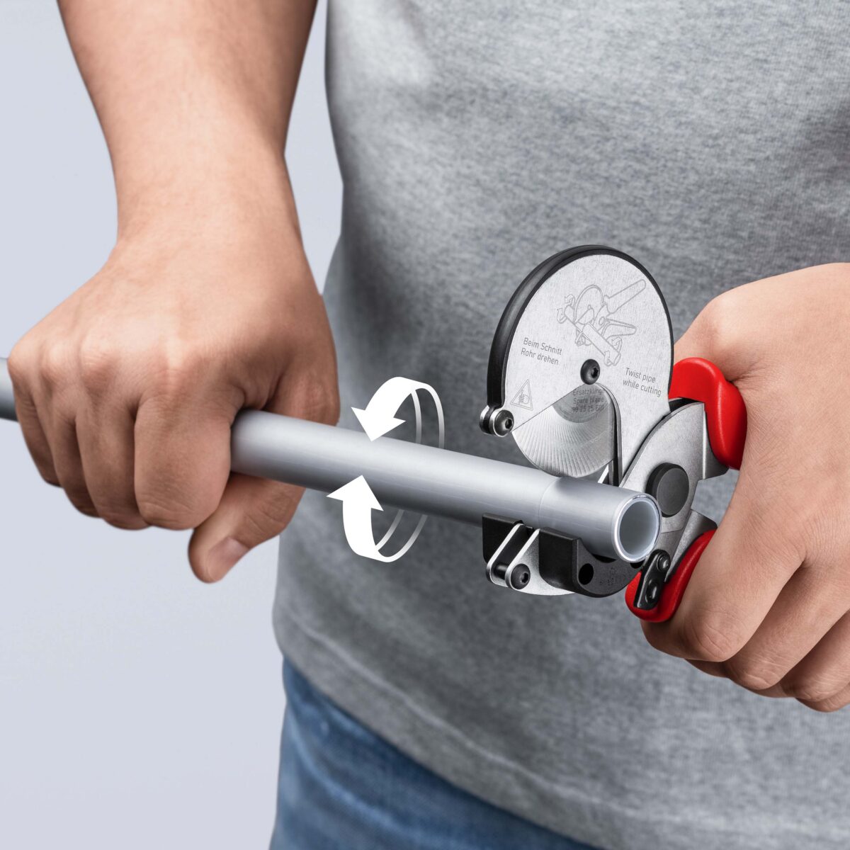 KNIPEX 90 25 25 REZAČ ZA CIJEVI ZA KOMPOZITNE I PLASTIČNE CIJEVI POCINČAN 210 mm - Slika 7