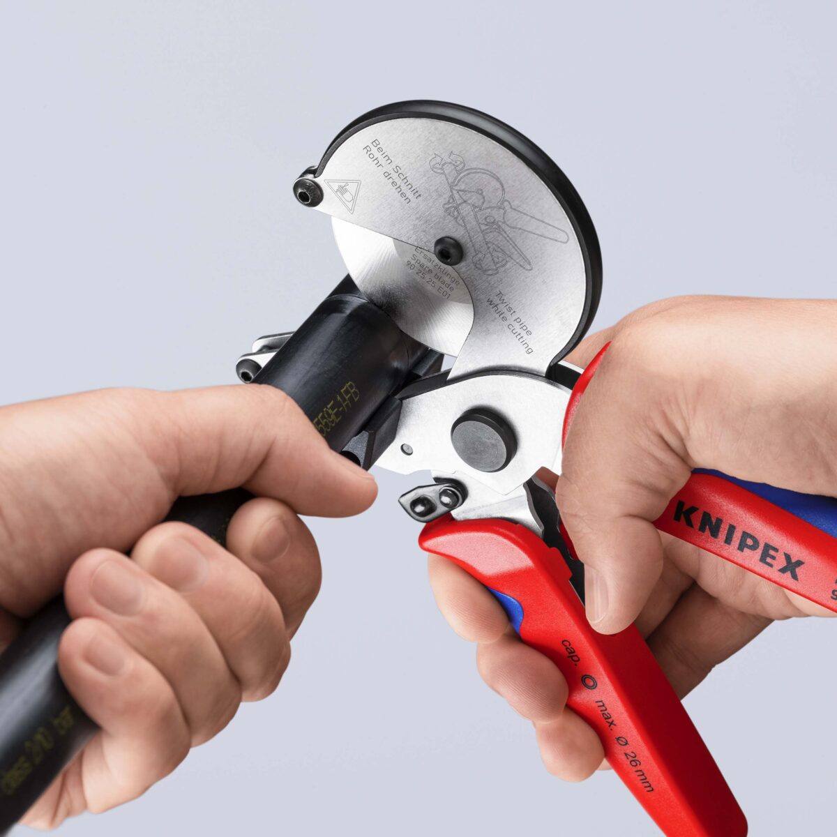 KNIPEX 90 25 25 REZAČ ZA CIJEVI ZA KOMPOZITNE I PLASTIČNE CIJEVI POCINČAN 210 mm - Slika 19