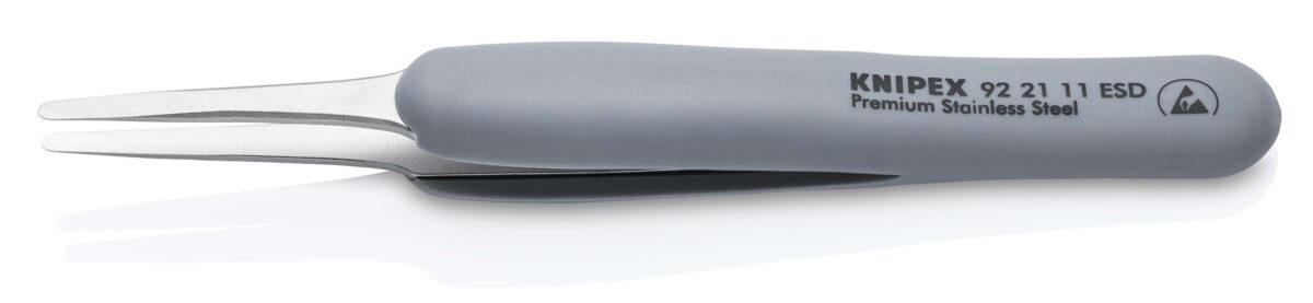 KNIPEX 92 21 11 ESD PRECIZNA PINCETA S GUMENIM DRŠKAMA 123 mm - Slika 2