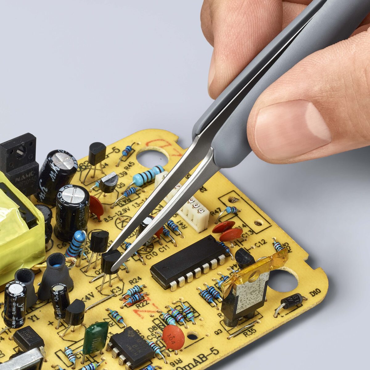 KNIPEX 92 21 11 ESD PRECIZNA PINCETA S GUMENIM DRŠKAMA 123 mm - Slika 5