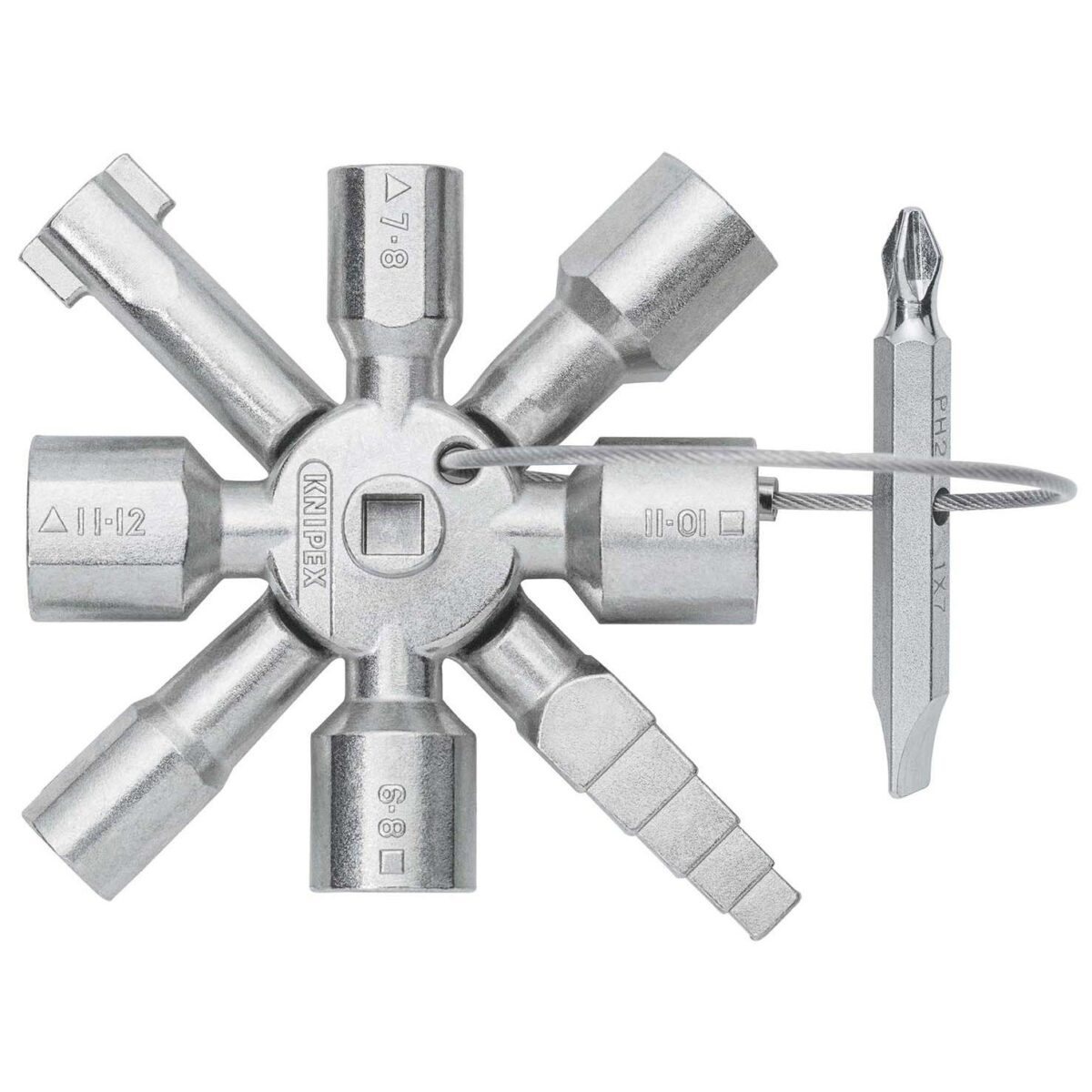 KNIPEX 00 11 01 TwinKey® Ključevi za ormare za sve standardne ormare i sustave isključenja 92 mm - Slika 3