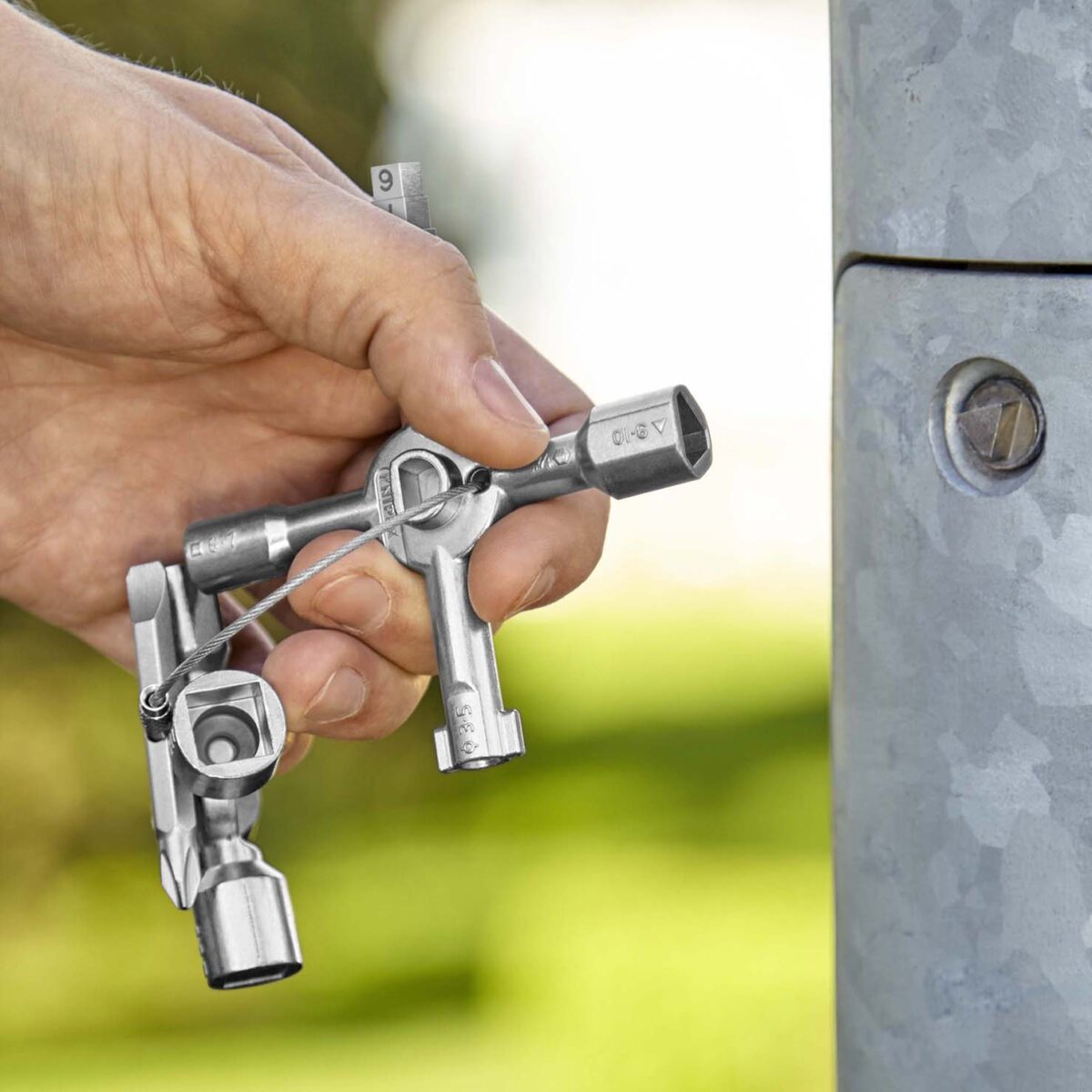 KNIPEX 00 11 01 TwinKey® Ključevi za ormare za sve standardne ormare i sustave isključenja 92 mm - Slika 4