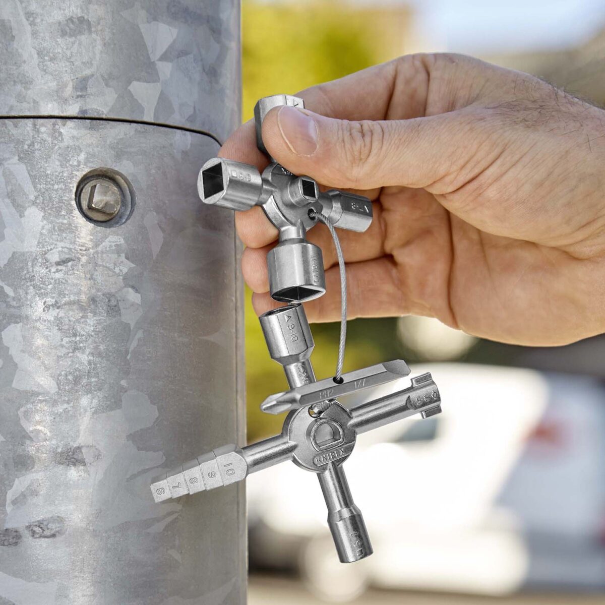 KNIPEX 00 11 01 TwinKey® Ključevi za ormare za sve standardne ormare i sustave isključenja 92 mm - Slika 5