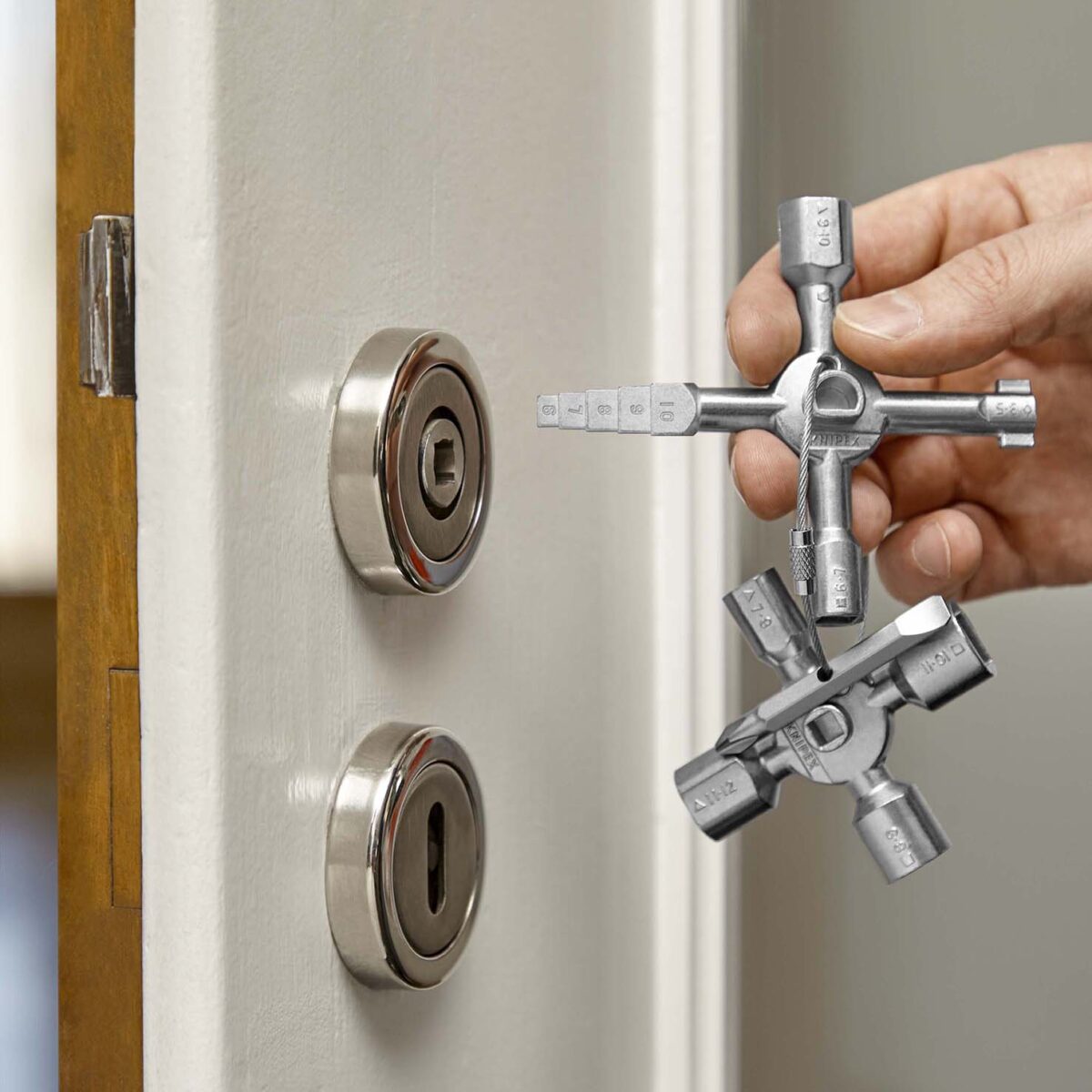 KNIPEX 00 11 01 TwinKey® Ključevi za ormare za sve standardne ormare i sustave isključenja 92 mm - Slika 15