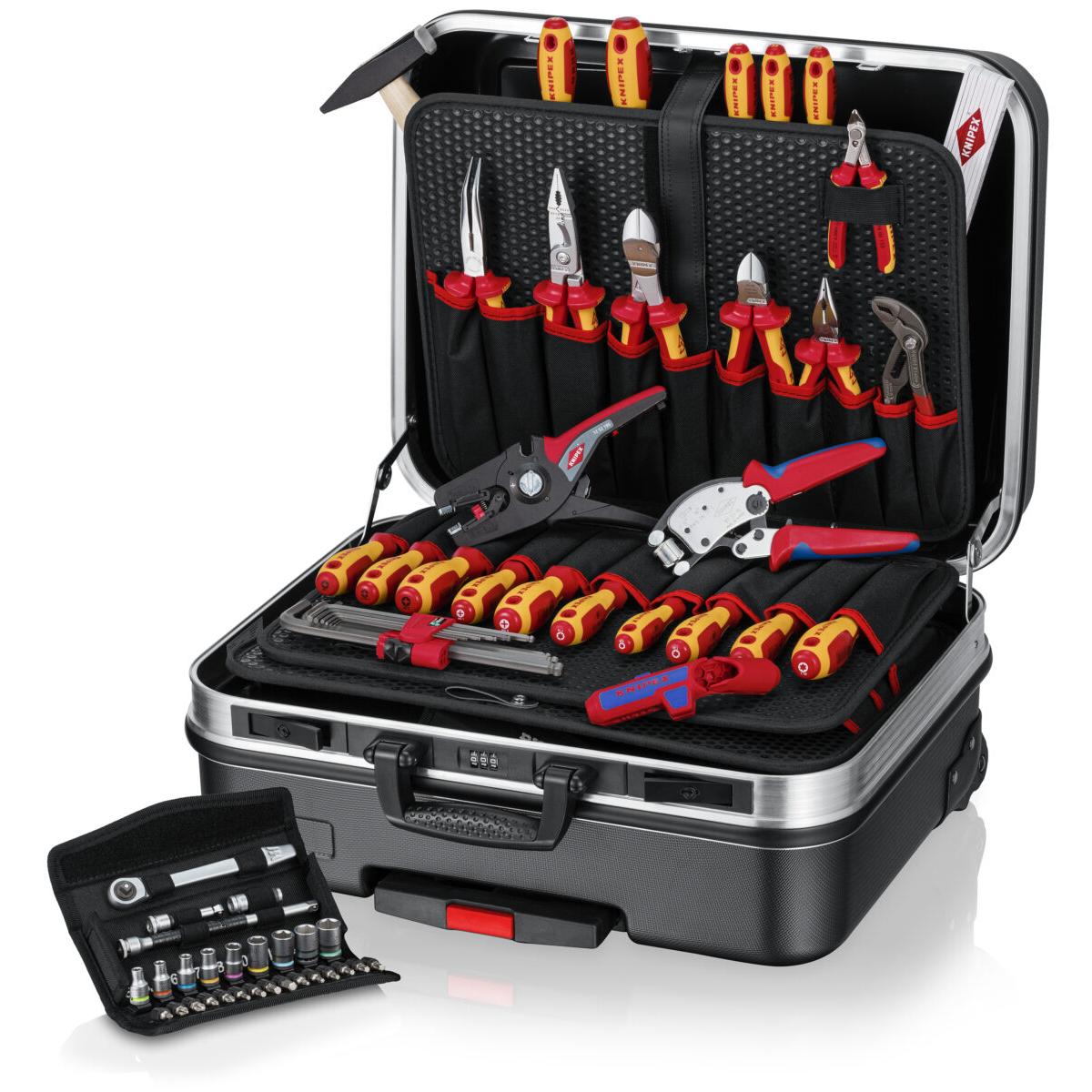 KNIPEX 00 21 06 Kovčeg za alat „BIG Basic Move” ElectricPlus 68 dijelova 515 mm - Slika 2