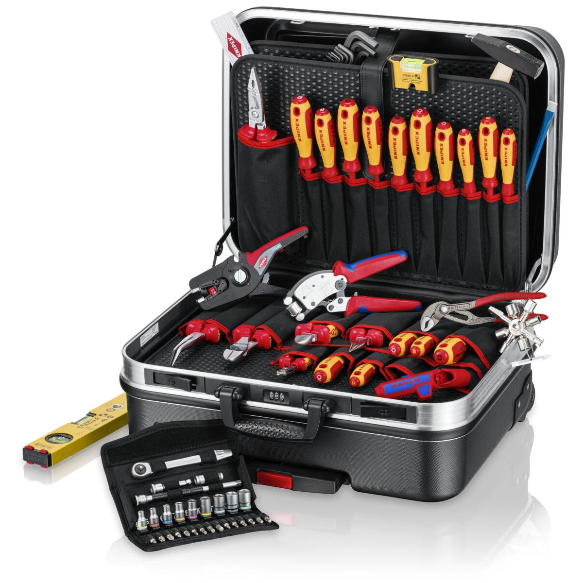 KNIPEX 00 21 06 Kovčeg za alat „BIG Basic Move” ElectricPlus 68 dijelova 515 mm