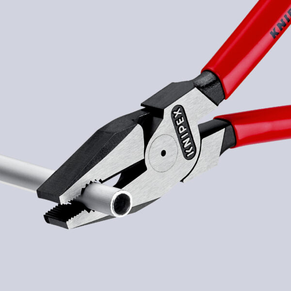 KNIPEX 02 01 200 SB Kombinirana kliješta velike snage presvučene plastikom crna atramentirana 200 mm - Slika 4