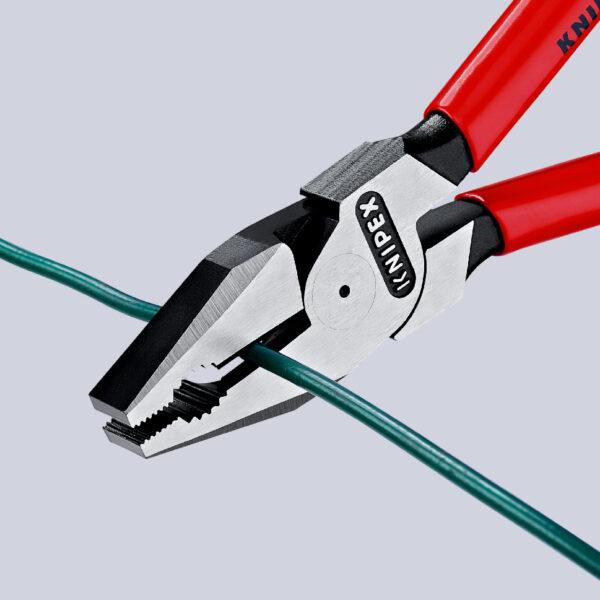 KNIPEX 02 01 200 SB Kombinirana kliješta velike snage presvučene plastikom crna atramentirana 200 mm - Slika 5