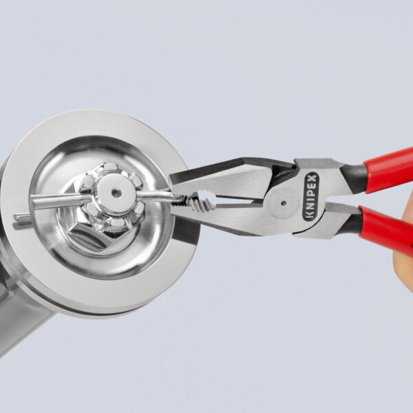 KNIPEX 02 01 200 SB Kombinirana kliješta velike snage presvučene plastikom crna atramentirana 200 mm - Slika 6