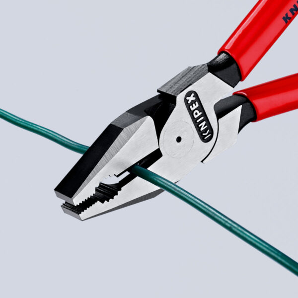 KNIPEX 02 01 200 SB Kombinirana kliješta velike snage presvučene plastikom crna atramentirana 200 mm - Slika 7