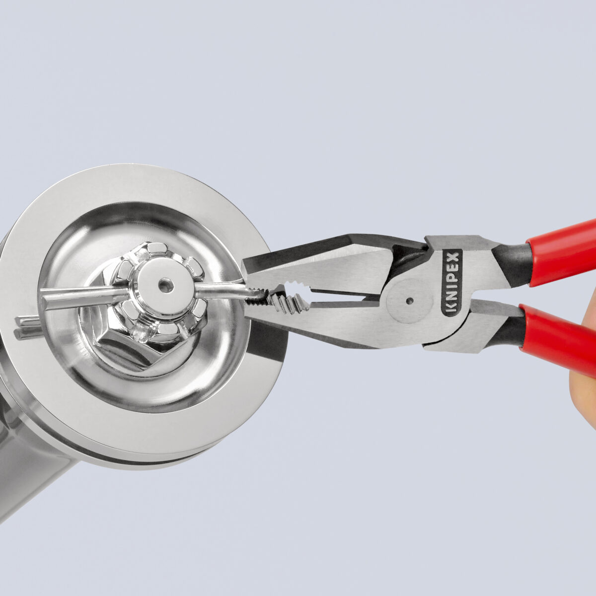 KNIPEX 02 01 225 Kombinirana kliješta velike snage presvučene plastikom crna atramentirana 225 mm - Slika 6