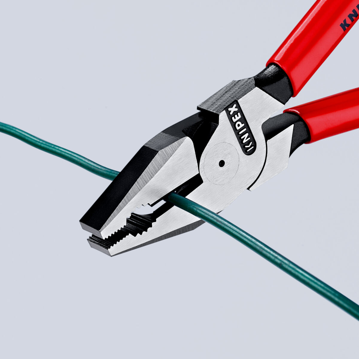 KNIPEX 02 01 225 Kombinirana kliješta velike snage presvučene plastikom crna atramentirana 225 mm - Slika 7