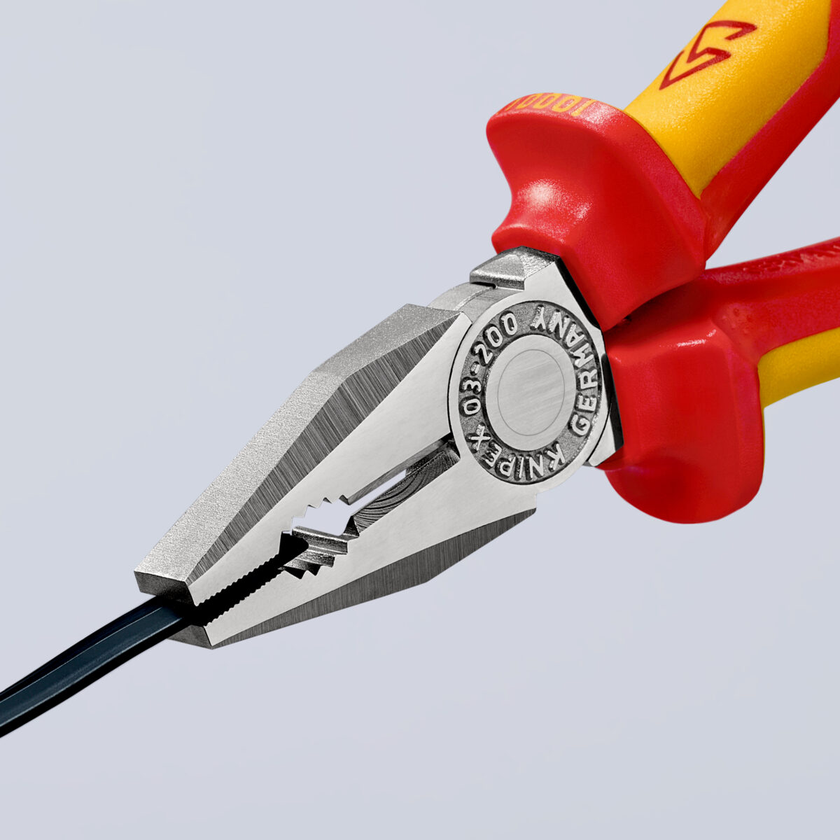 KNIPEX 03 06 200 SB kombinirana kliješta izolirane sa višenamjenskim steznim čeljustima, VDE testirane kromirana 200 mm - Slika 6