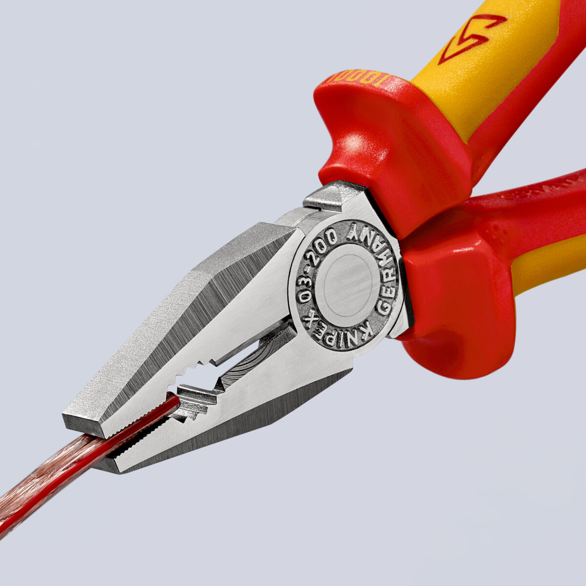 KNIPEX 03 06 200 SB kombinirana kliješta izolirane sa višenamjenskim steznim čeljustima, VDE testirane kromirana 200 mm - Slika 7