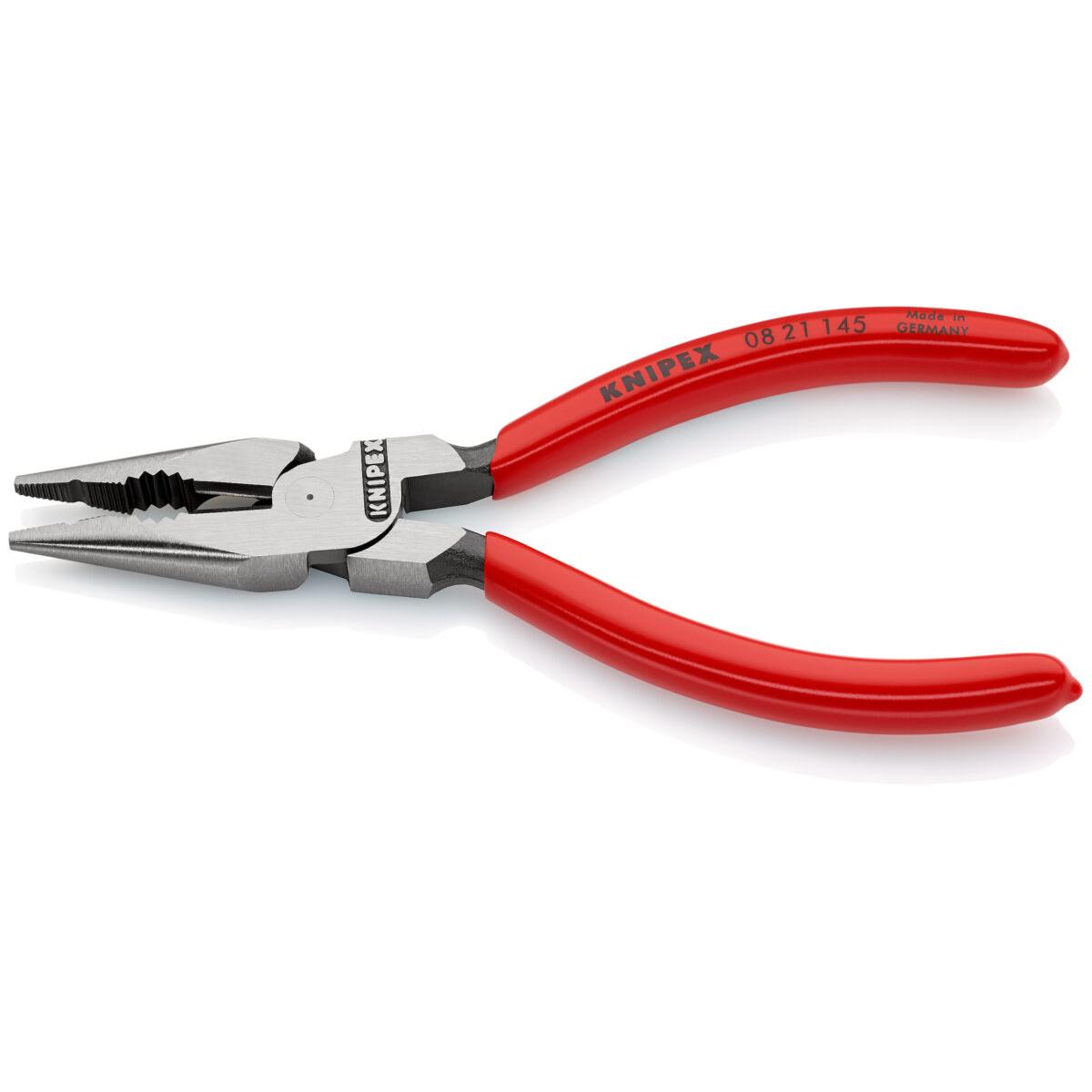 KNIPEX 08 21 145 SB šiljasta kombinirana kliješta presvučene plastikom crna atramentirana 145 mm - Slika 2