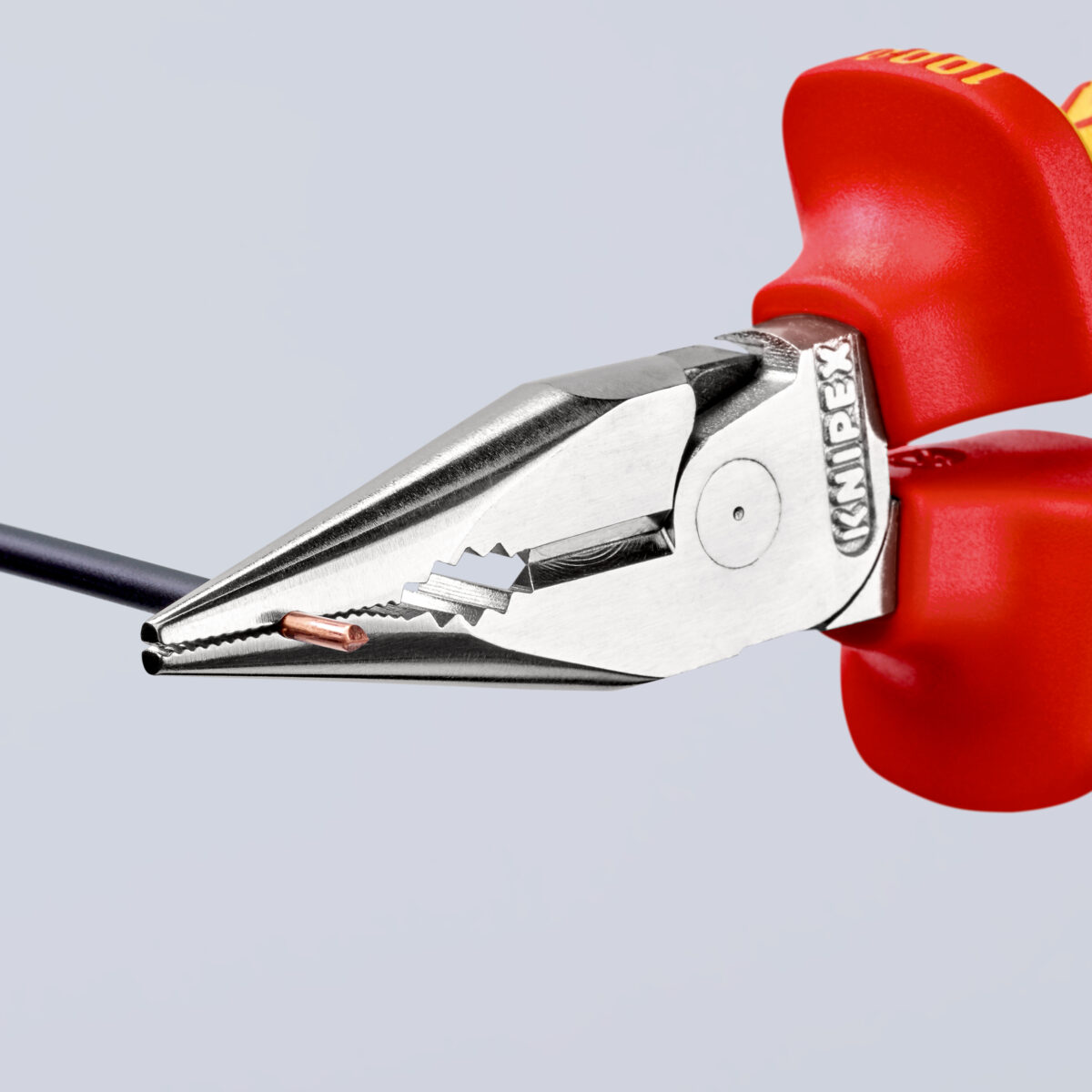 KNIPEX 08 26 145 SB šiljasta kombinirana kliješta izolirane sa višenamjenskim steznim čeljustima, VDE testirane kromirana 145 mm - Slika 5