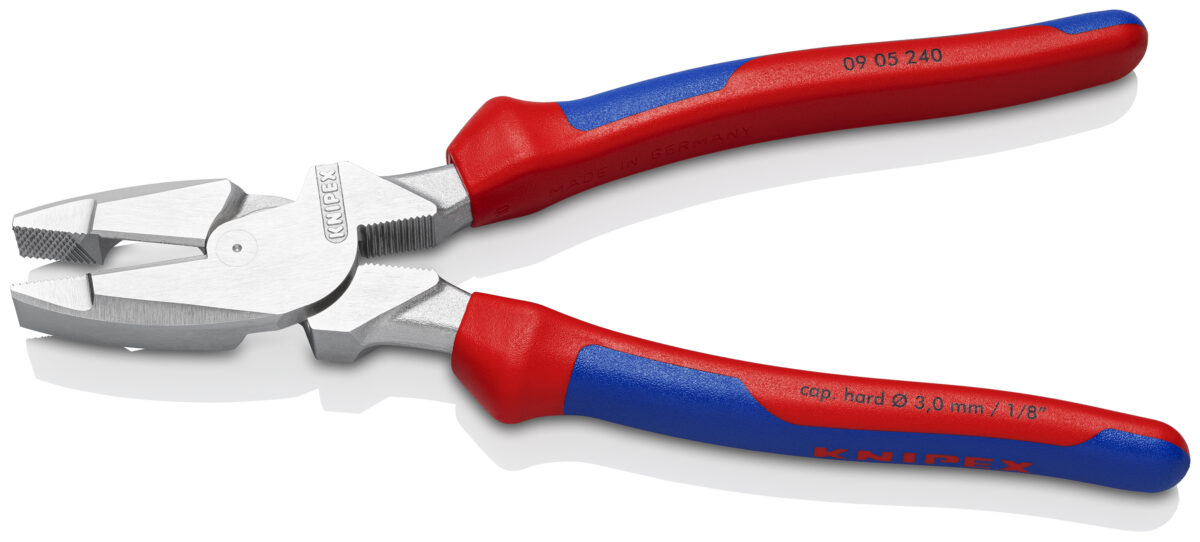 KNIPEX 09 05 240 Kombinirana kliješta velike snage "Lineman's Pliers" američki model višenamjenske stezne čeljusti kromirana 240 mm - Slika 2