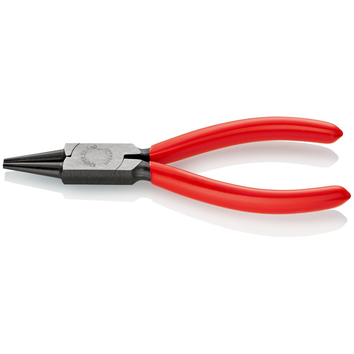 KNIPEX 22 01 140 Kliješta s okruglim čeljustima presvučene plastikom crna atramentirana 140 mm