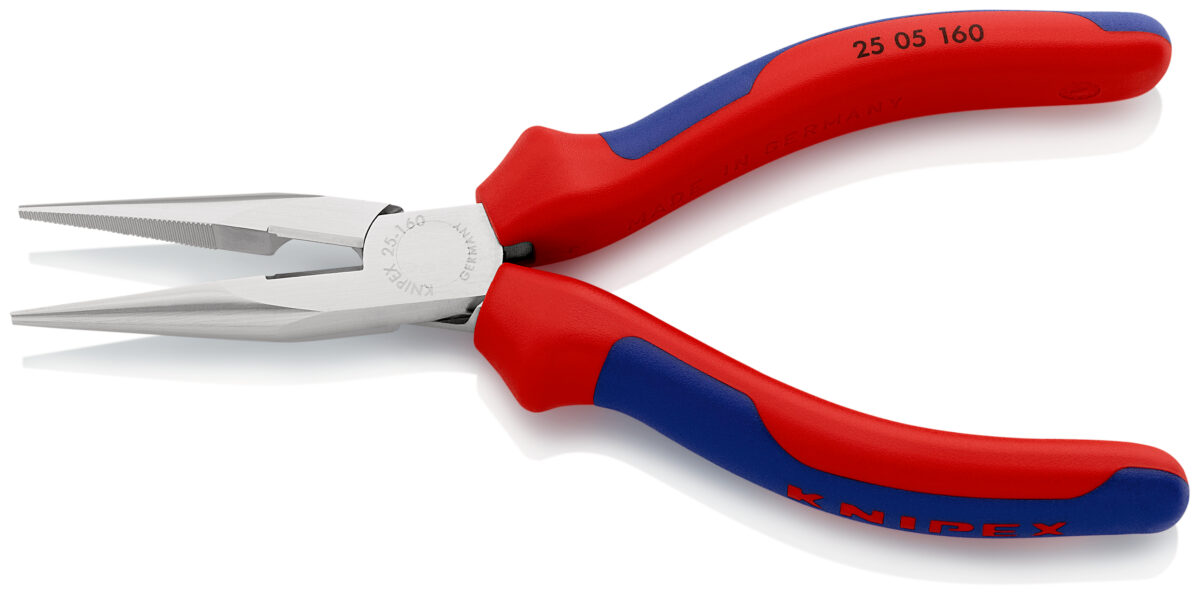 KNIPEX 25 05 160 SB Šiljasta kliješta sa bočnim sječicama (radio kliješta) višenamjenske stezne čeljusti kromirana 160 mm - Slika 2