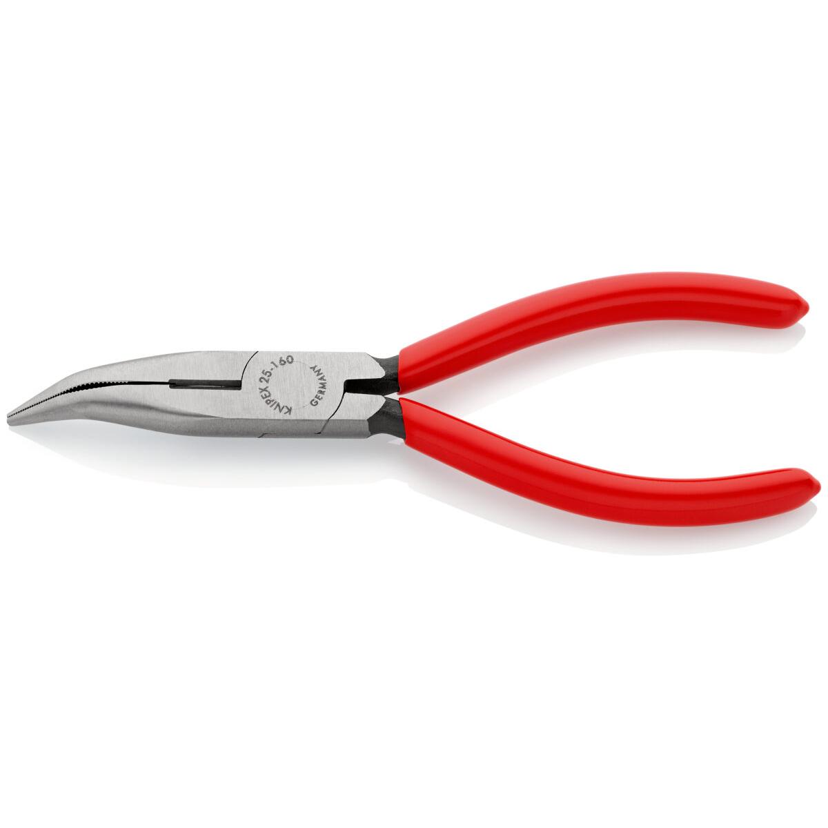 KNIPEX 25 21 160 SB Šiljasta kliješta sa bočnim sječicama (radio kliješta) presvučene plastikom crna atramentirana 160 mm