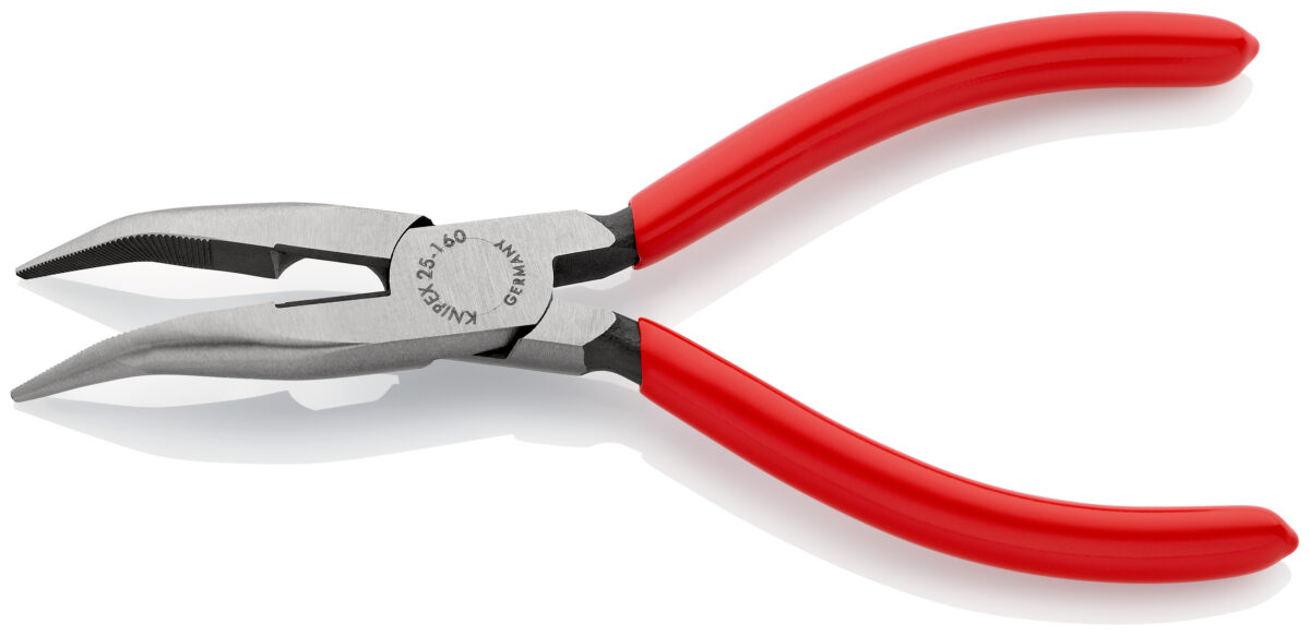 KNIPEX 25 21 160 SB Šiljasta kliješta sa bočnim sječicama (radio kliješta) presvučene plastikom crna atramentirana 160 mm - Slika 2