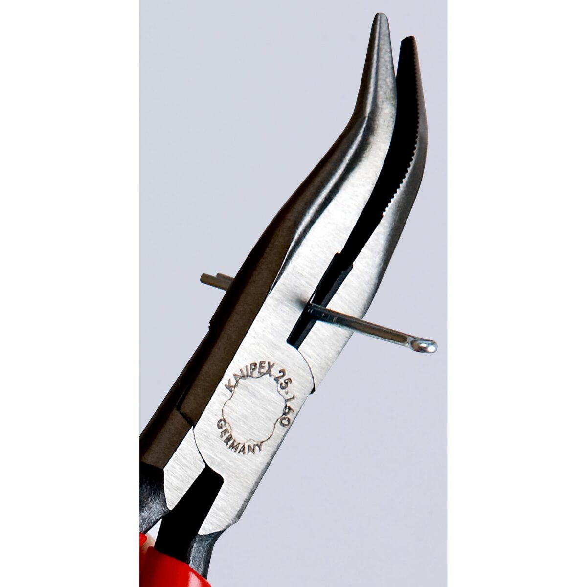 KNIPEX 25 21 160 SB Šiljasta kliješta sa bočnim sječicama (radio kliješta) presvučene plastikom crna atramentirana 160 mm - Slika 3