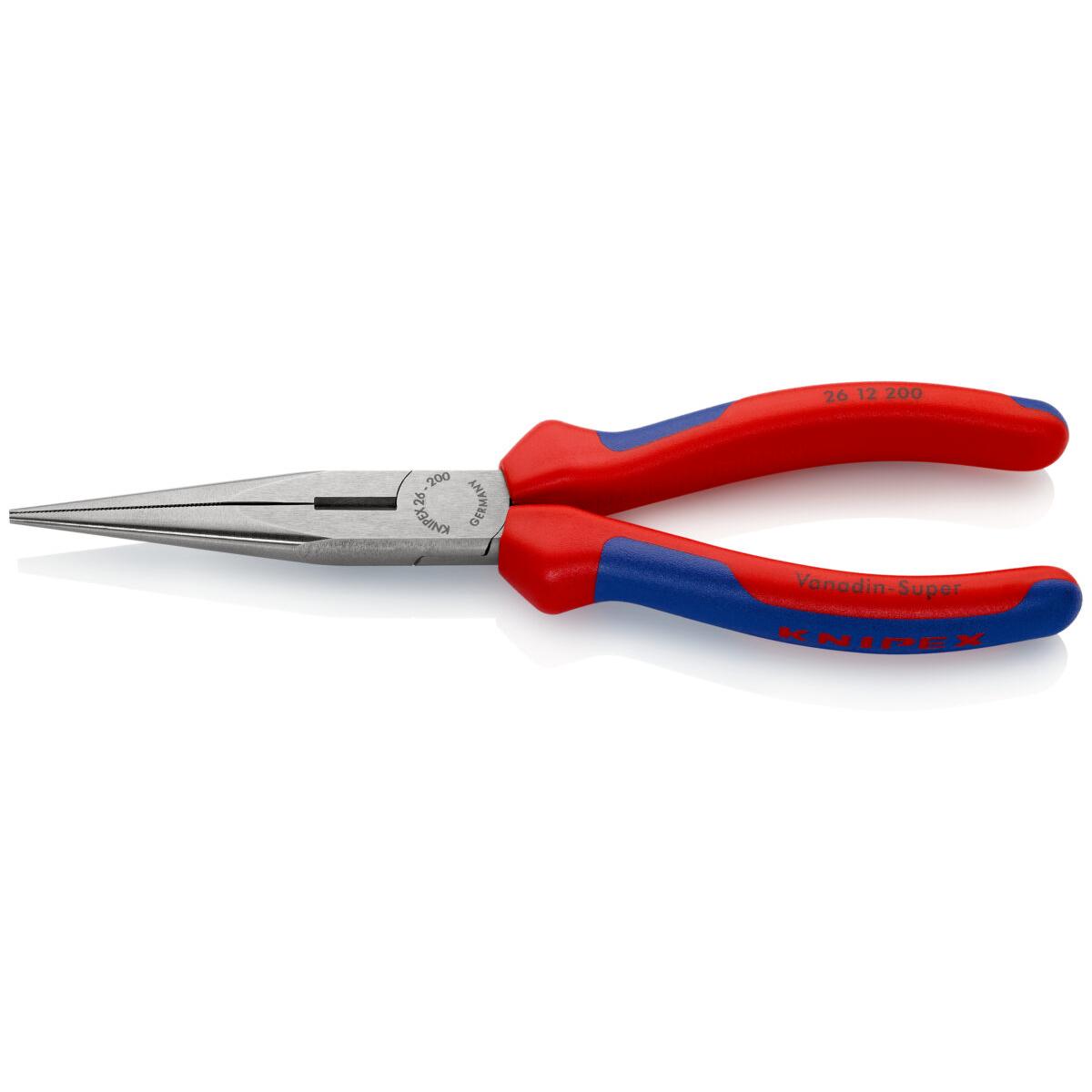 KNIPEX 26 12 200 SB Šiljasta kliješta sa bočnim sječicama (kljunasta kliješta) višenamjenske stezne čeljusti crna atramentirana 200 mm