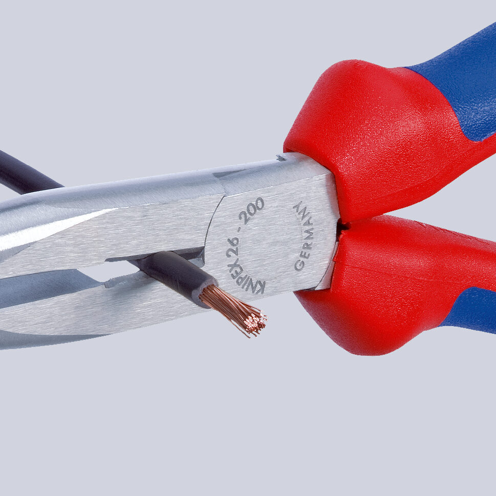 KNIPEX 26 13 200 Šiljasta kliješta sa bočnim sječicama (kljunasta kliješta) presvučene plastikom kromirana 200 mm - Slika 4
