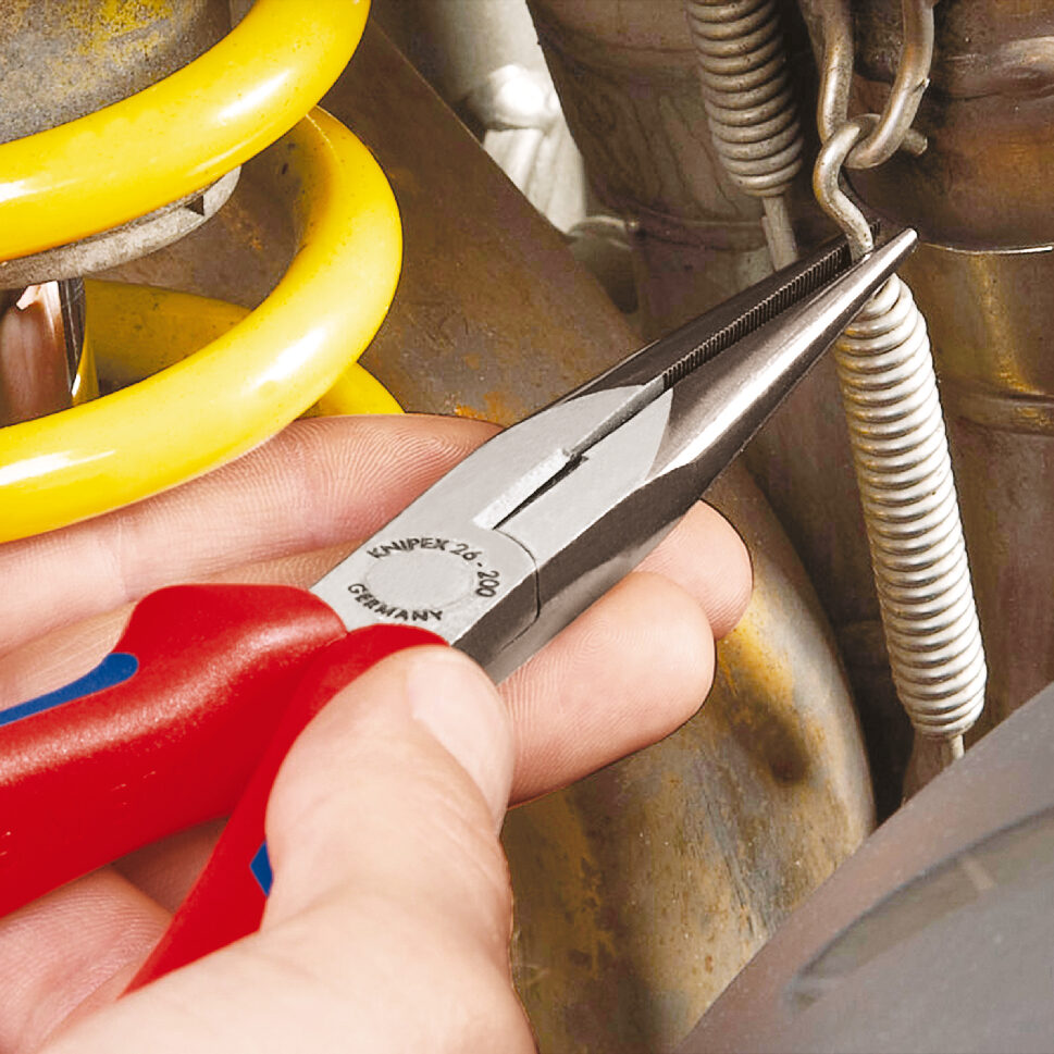 KNIPEX 26 13 200 Šiljasta kliješta sa bočnim sječicama (kljunasta kliješta) presvučene plastikom kromirana 200 mm - Slika 3