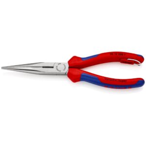 KNIPEX 26 12 200 T BK Šiljasta kliješta sa bočnim sječicama (kljunasta kliješta) višenamjenske stezne čeljusti, s integriranom učvrsnom omčom za postavljanje osiguranja od pada crna atramentirana 200 mm