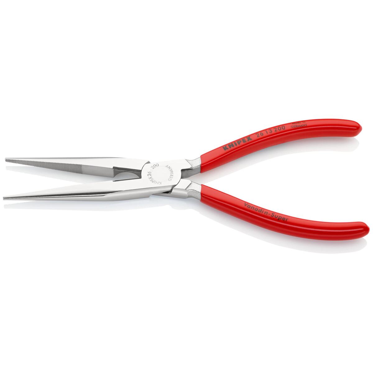 KNIPEX 26 13 200 Šiljasta kliješta sa bočnim sječicama (kljunasta kliješta) presvučene plastikom kromirana 200 mm - Slika 2