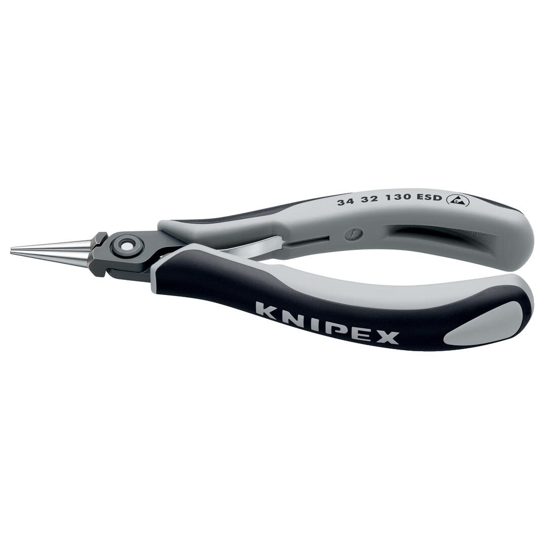KNIPEX 34 32 130 ESD Precizna kliješta za hvatanje za elektroniku ESD višenamjenske stezne čeljusti bruniran 135 mm