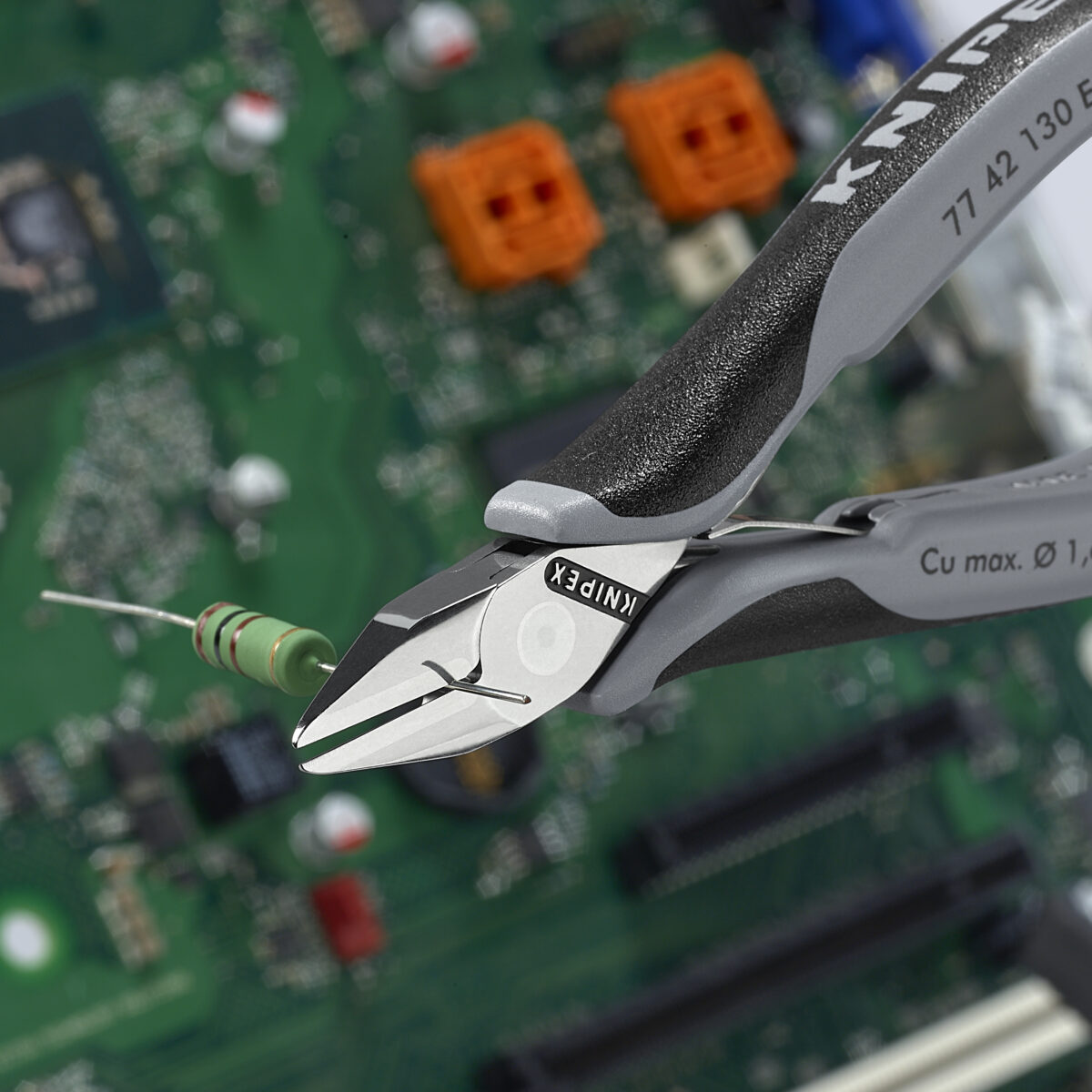 KNIPEX 77 42 130 ESD Elektronička kliješta za bočno sječenje ESD Sa zglobom višenamjenske stezne čeljusti 130 mm - Slika 5
