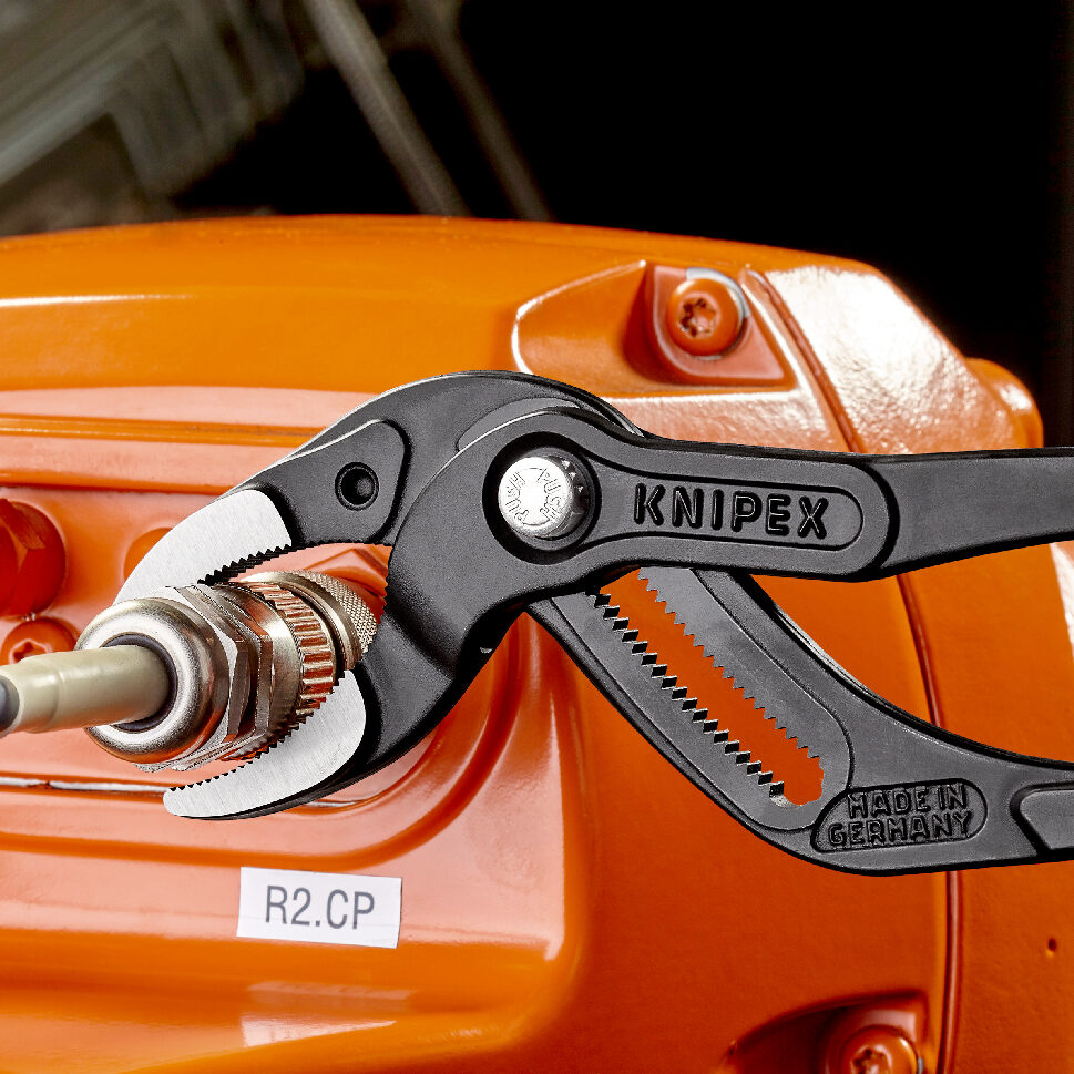 KNIPEX 81 01 250 SB Kliješta za sifon i konektore presvučena s neklizajućom plastikom crna atramentirana 250 mm - Slika 3