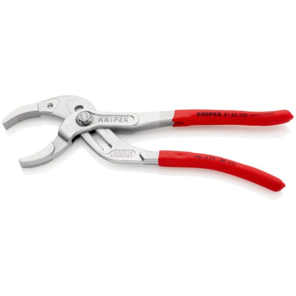 KNIPEX 81 03 250 SB Kliješta za sifon i konektore presvučena s neklizajućom plastikom kromirana 250 mm - Slika 2