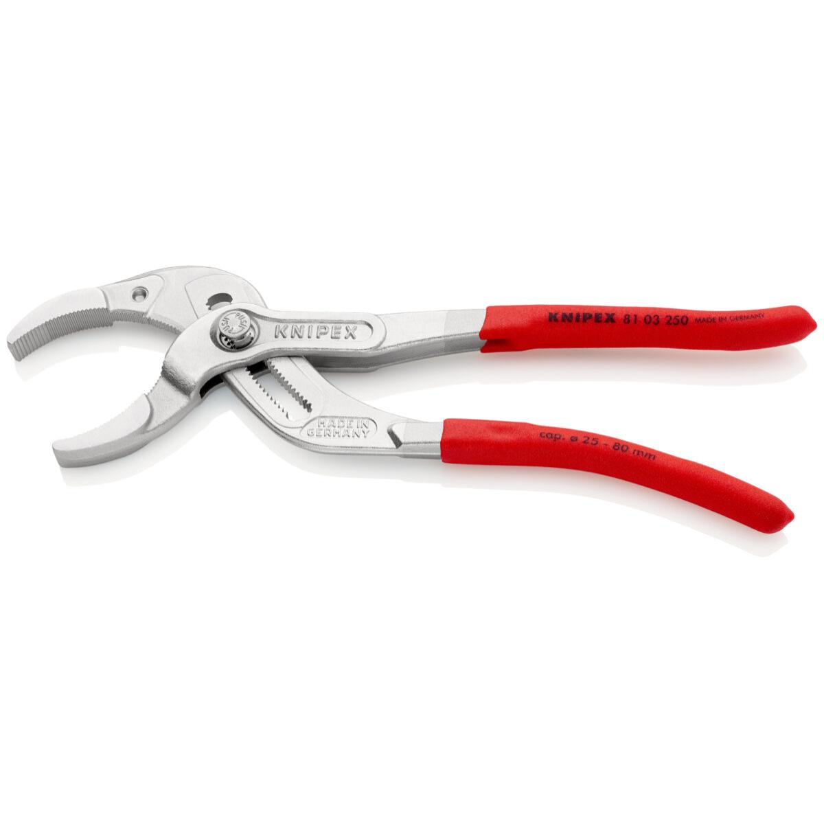 KNIPEX 81 03 250 SB Kliješta za sifon i konektore presvučena s neklizajućom plastikom kromirana 250 mm - Slika 2