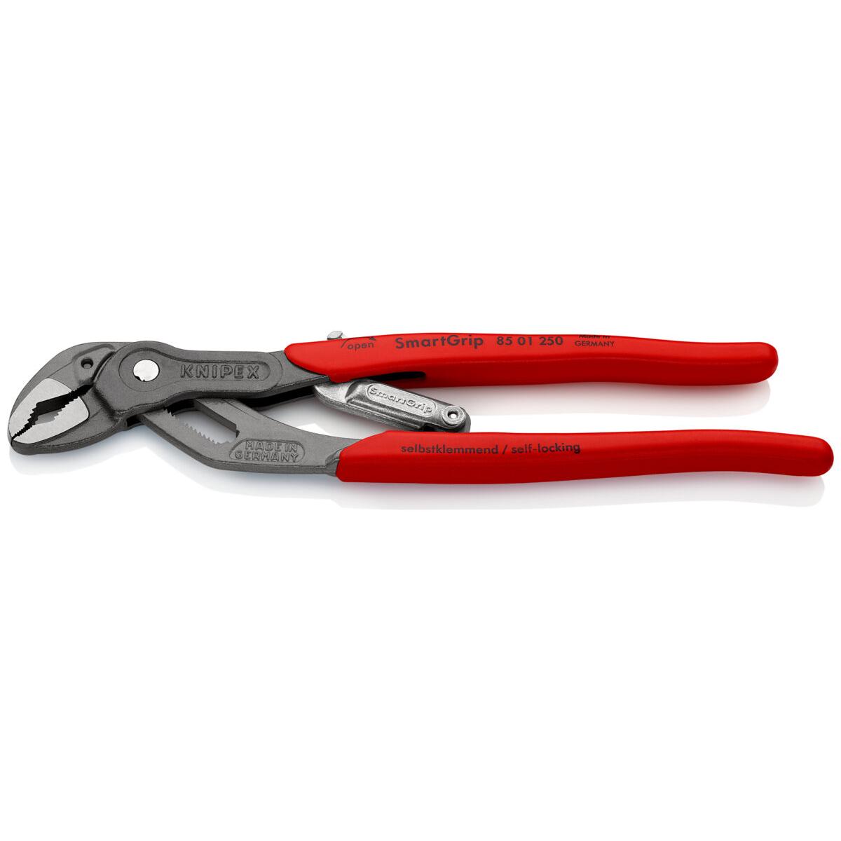 KNIPEX 85 01 250 SmartGrip® Kliješta papige sa automatskim podešavanjem. s plastičnim oblogama siva atramentirana 250 mm