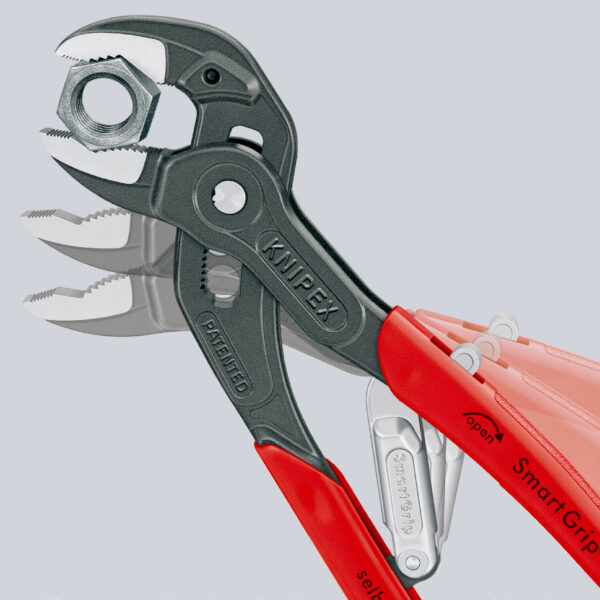 KNIPEX 85 01 250 SmartGrip® Kliješta papige sa automatskim podešavanjem. s plastičnim oblogama siva atramentirana 250 mm - Slika 5