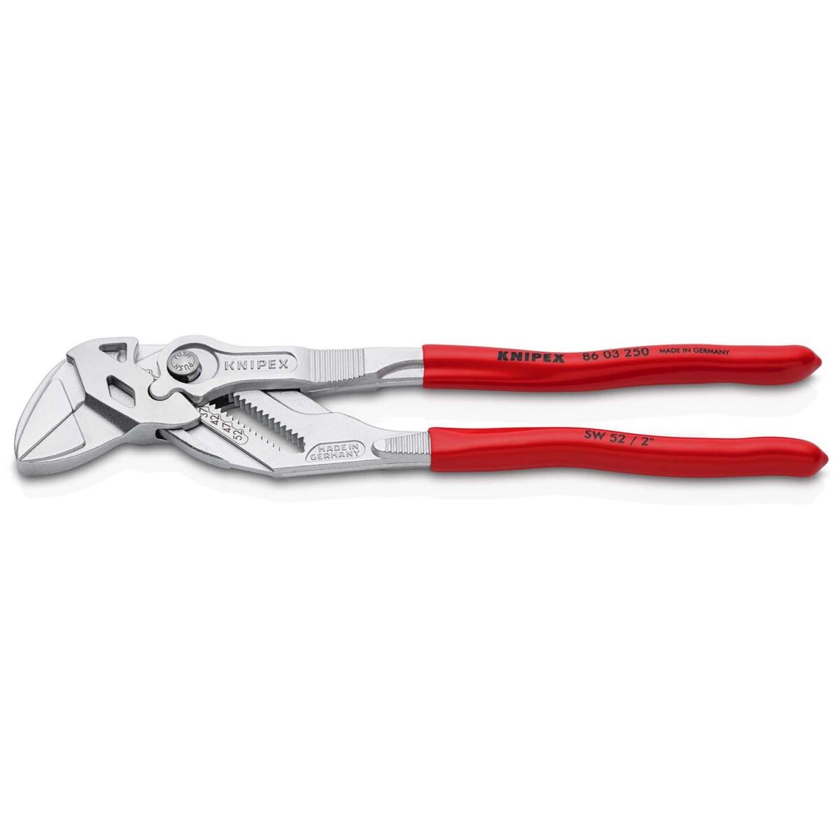 KNIPEX 86 03 250 Kliješta-ključ kliješta i ključ za vijke u jednom alatu presvučene plastikom kromirana 250 mm