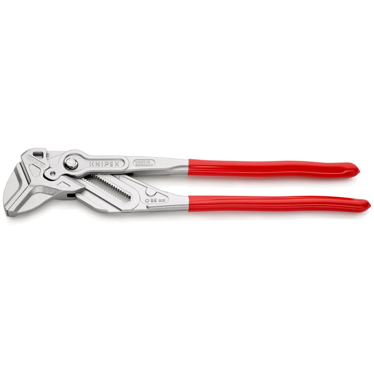 KNIPEX 86 03 400 kliješta-ključ XL kliješta i ključ za vijke u jednom alatu presvučene plastikom kromirana 400 mm