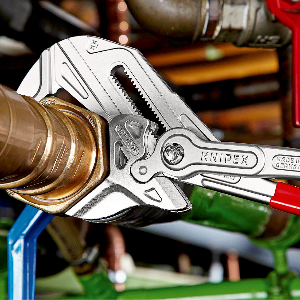 KNIPEX 86 03 400 kliješta-ključ XL kliješta i ključ za vijke u jednom alatu presvučene plastikom kromirana 400 mm - Slika 7
