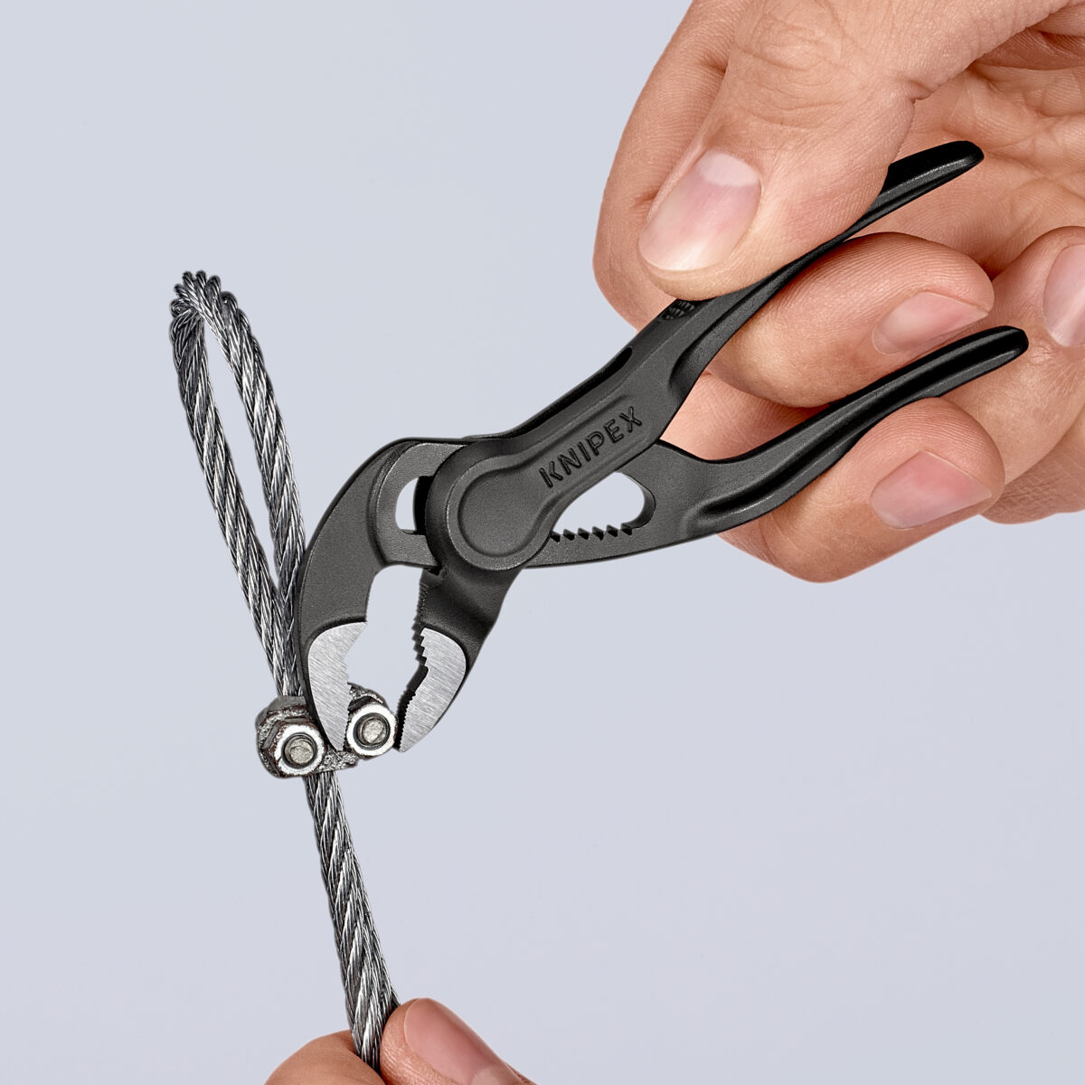 KNIPEX 87 00 100 Cobra® XS Kliješta za vodene pumpe utisnuta, gruba površina siva atramentirana 100 mm - Slika 3