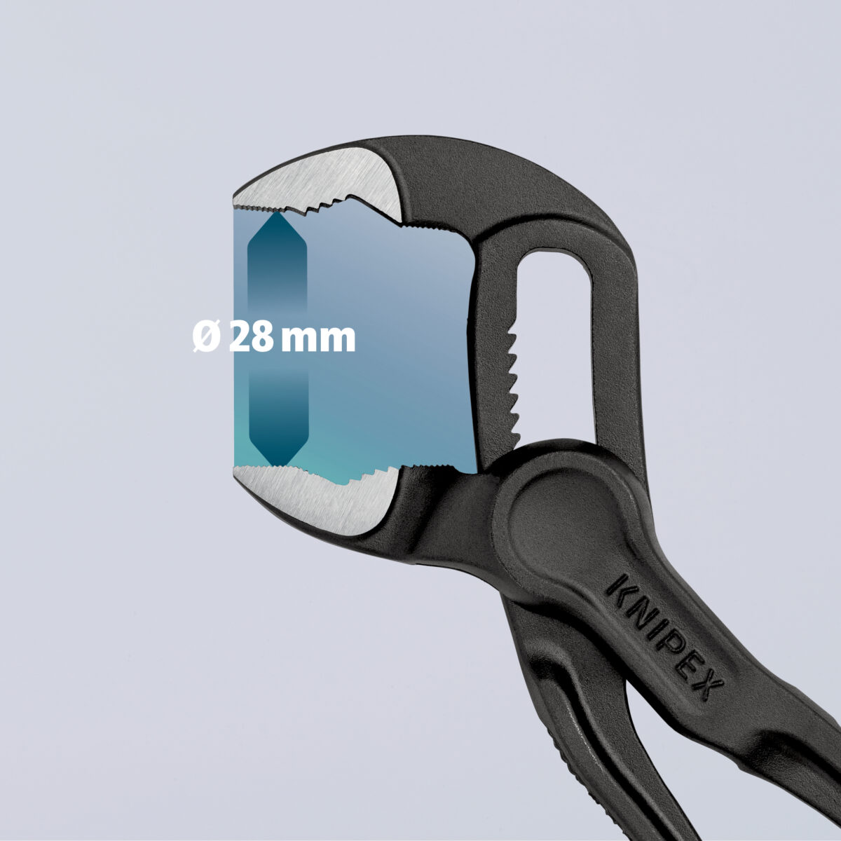 KNIPEX 87 00 100 Cobra® XS Kliješta za vodene pumpe utisnuta, gruba površina siva atramentirana 100 mm - Slika 8