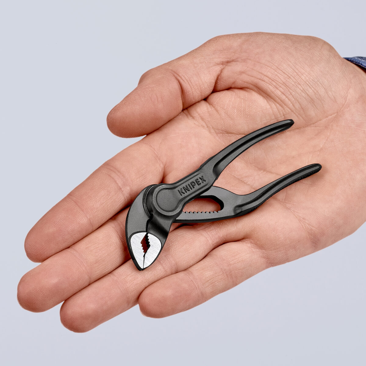 KNIPEX 87 00 100 Cobra® XS Kliješta za vodene pumpe utisnuta, gruba površina siva atramentirana 100 mm - Slika 11