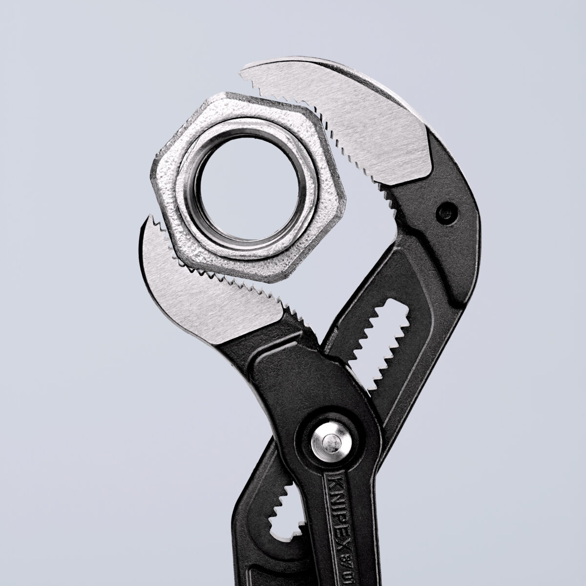 KNIPEX 87 01 560 Cobra® XXL Kliješta za cijevi i vodene pumpe presvučena s neklizajućom plastikom siva atramentirana 560 mm - Slika 3
